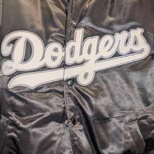 Black and silver Vintage Majestic Los Angeles Dodgers jacket